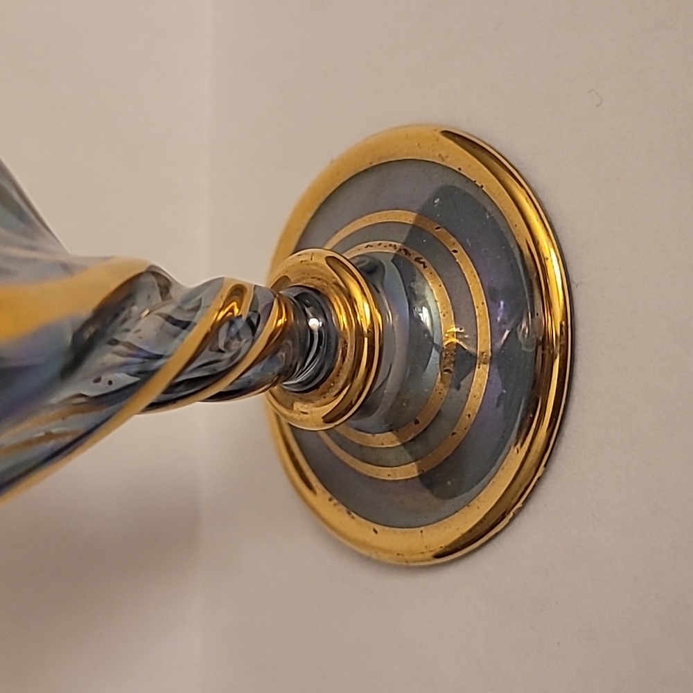 Egyptian Blue Blown Glass Teardrop Bottle - Picture 3 of 14